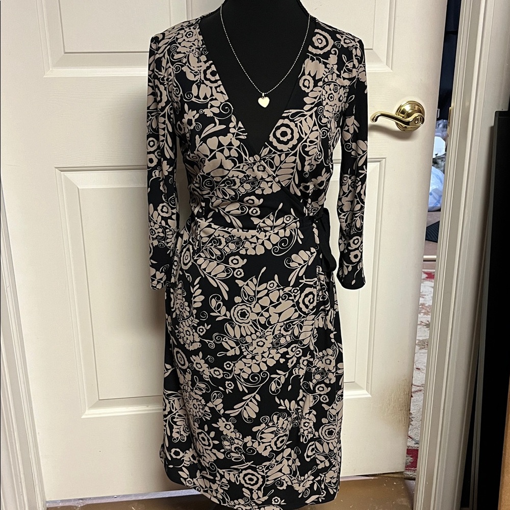 LOFT Black and White Dress